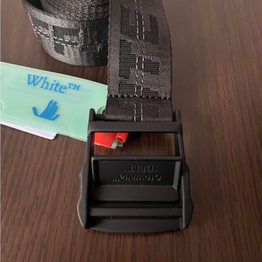 OFF WHITE BLACK INDUSTRIAL BELT